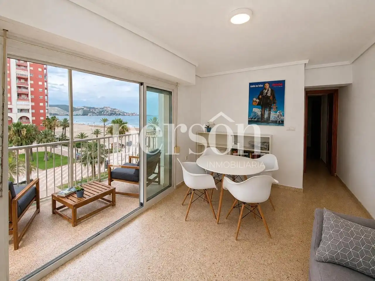 Balcony of Flat for rent in Cullera  with Air Conditioner, Terrace and Furnished