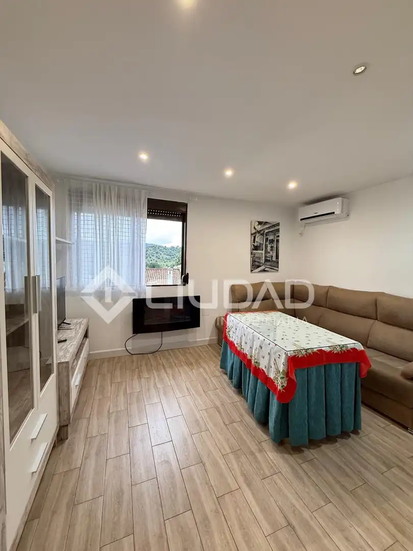 Living room of Flat for sale in El Bosque  with Air Conditioner, Furnished and Alarm