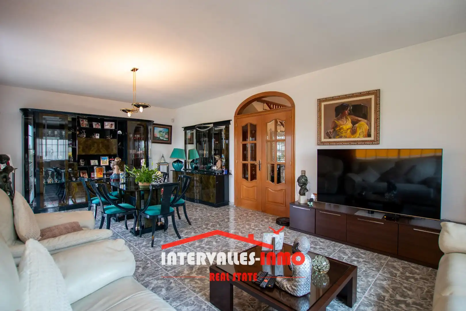 Sala d'estar de Casa o xalet en venda en Lliçà d'Amunt amb Aire condicionat, Calefacció i Jardí privat