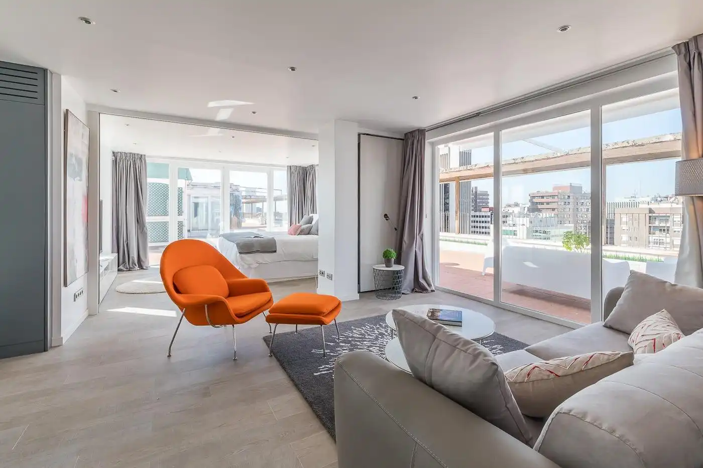 Sala de estar de Piso de alquiler en Madrid con Aire acondicionado, Calefacción y Terraza