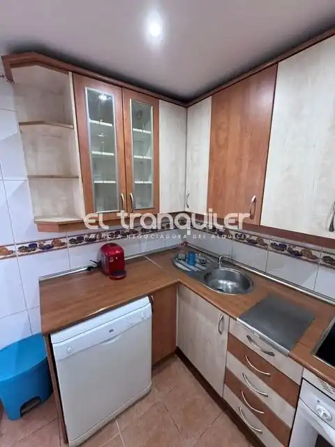 Kitchen of Flat for rent in Madrid  with Air Conditioner, Furnished and Washing machine