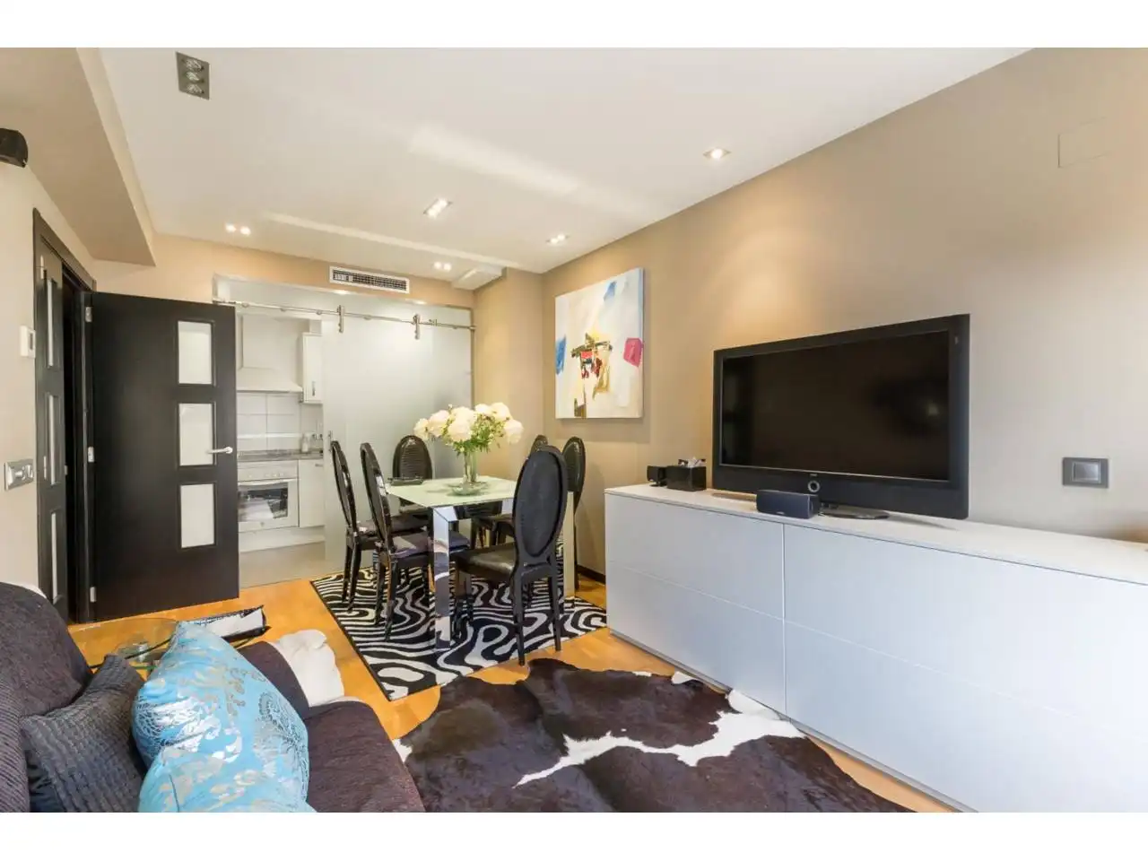 Wohnzimmer von Wohnung zum Verkauf in Valencia mit Klimaanlage, Heizung und Parkett
