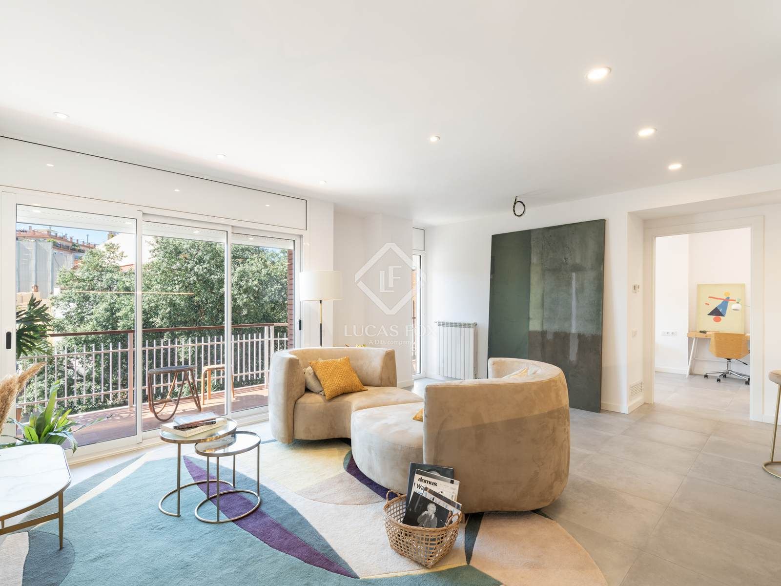 Sala d'estar de Pis en venda en Sant Cugat del Vallès amb Aire condicionat, Calefacció i Terrassa