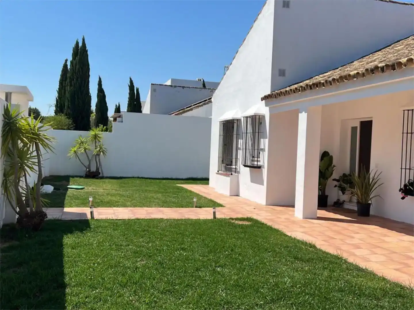 Garden of Flat for rent in Conil de la Frontera  with Air Conditioner, Private garden and Swimming Pool