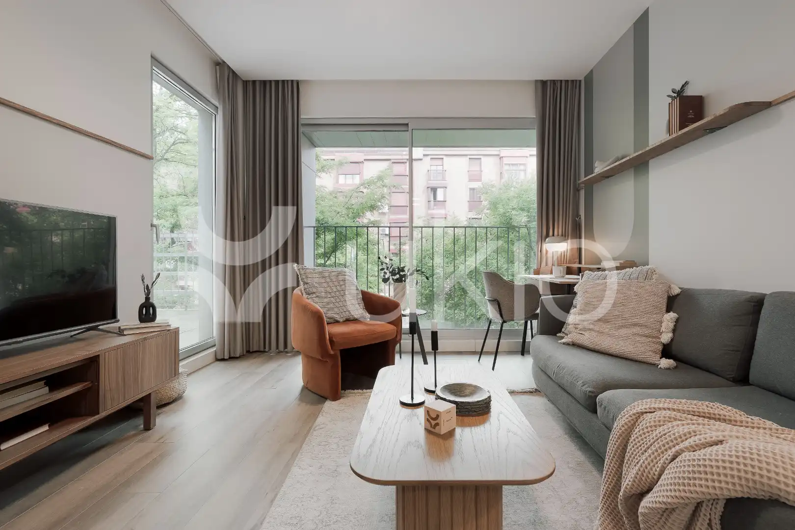 Sala d'estar de Apartament de lloguer en Madrid amb Aire condicionat, Calefacció i Terrassa