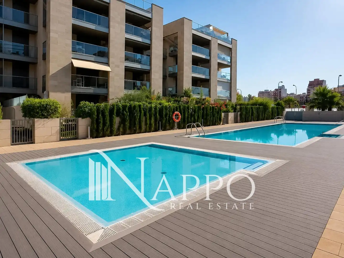 Schwimmbecken von Wohnung zum Verkauf in  Palma de Mallorca mit Klimaanlage, Heizung und Terrasse