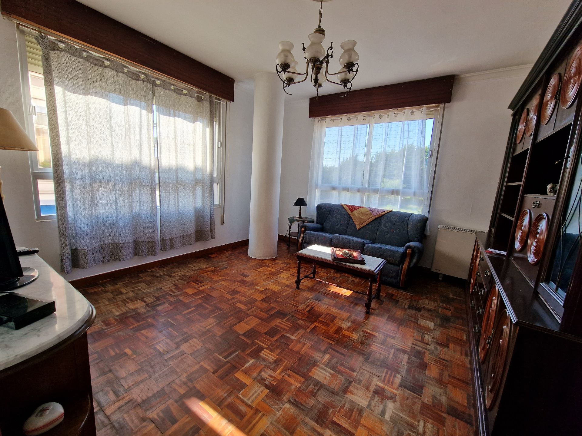 Living room of Flat for sale in Narón  with Heating, Storage room and Furnished