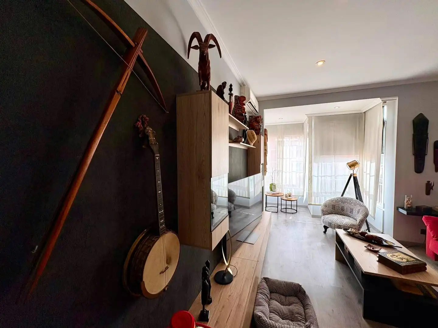 Sala de estar de Piso en venta en Barcelona con Aire acondicionado, Parquet y Balcón