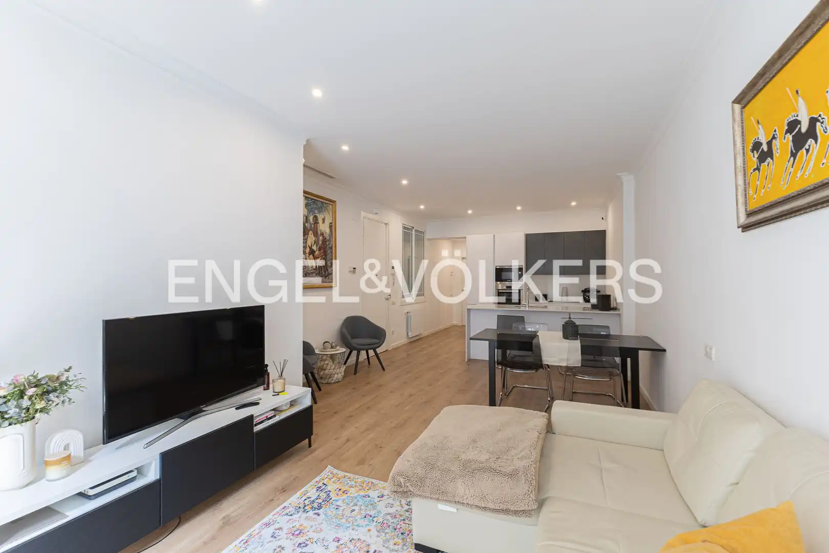 Sala de estar de Piso en venta en Barcelona con Calefacción, Parquet y Balcón