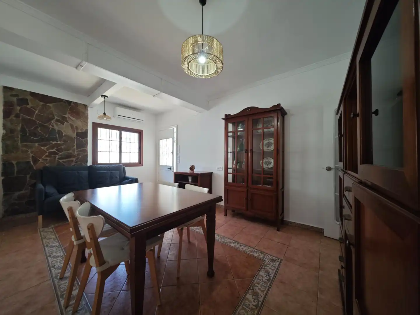 Esszimmer von Haus oder Chalet zur Miete in Alhaurín de la Torre mit Klimaanlage, Heizung und Privatgarten