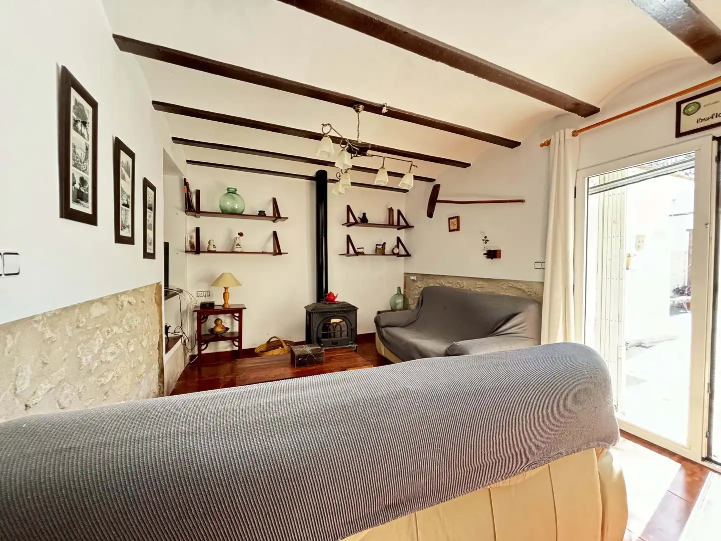 Sala d'estar de Casa o xalet en venda en La Vall d'Alcalà amb Calefacció i Terrassa