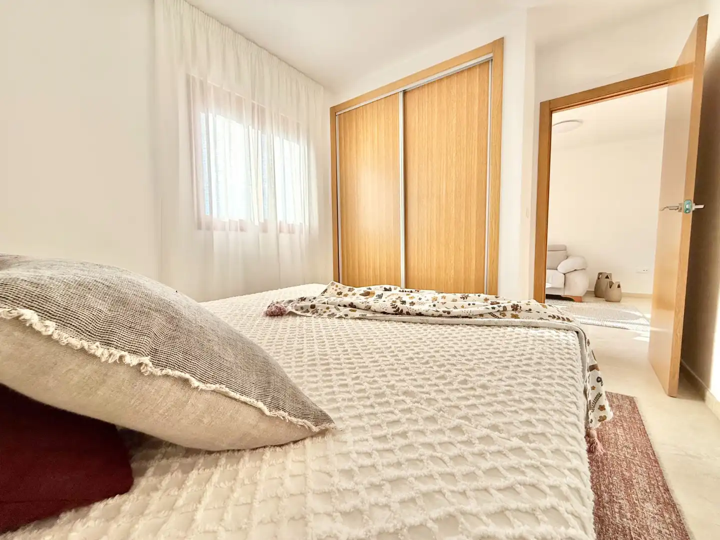 Schlafzimmer von Wohnung zum Verkauf in Murcia mit Klimaanlage, Terrasse und Abstellraum