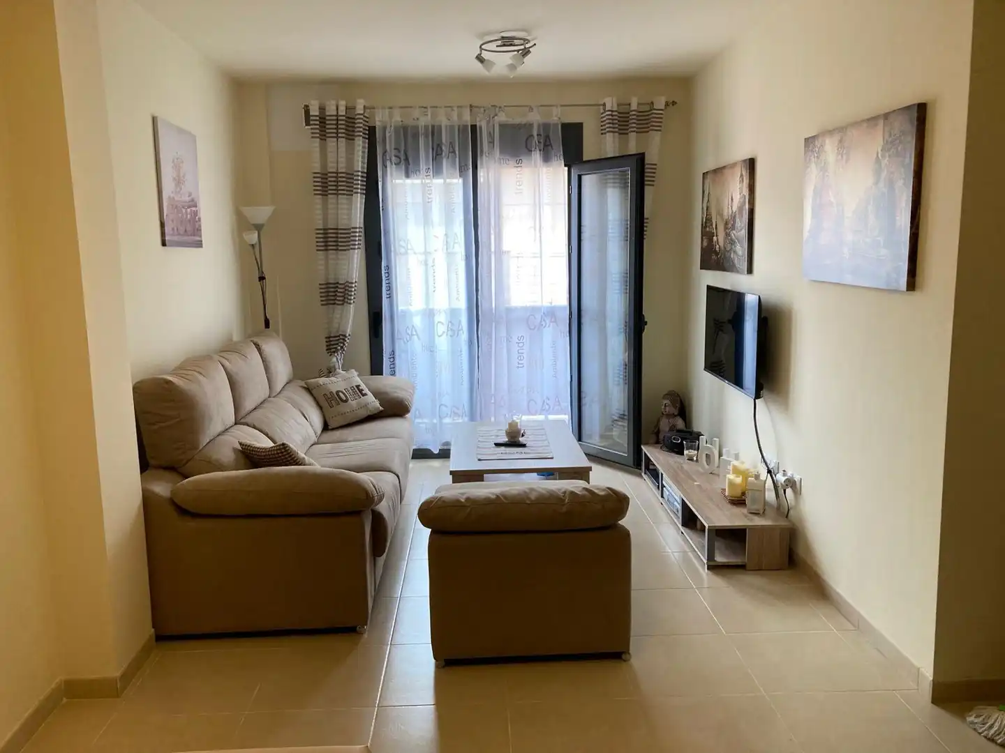 Sala de estar de Piso en venta en Amposta con Aire acondicionado y Balcón