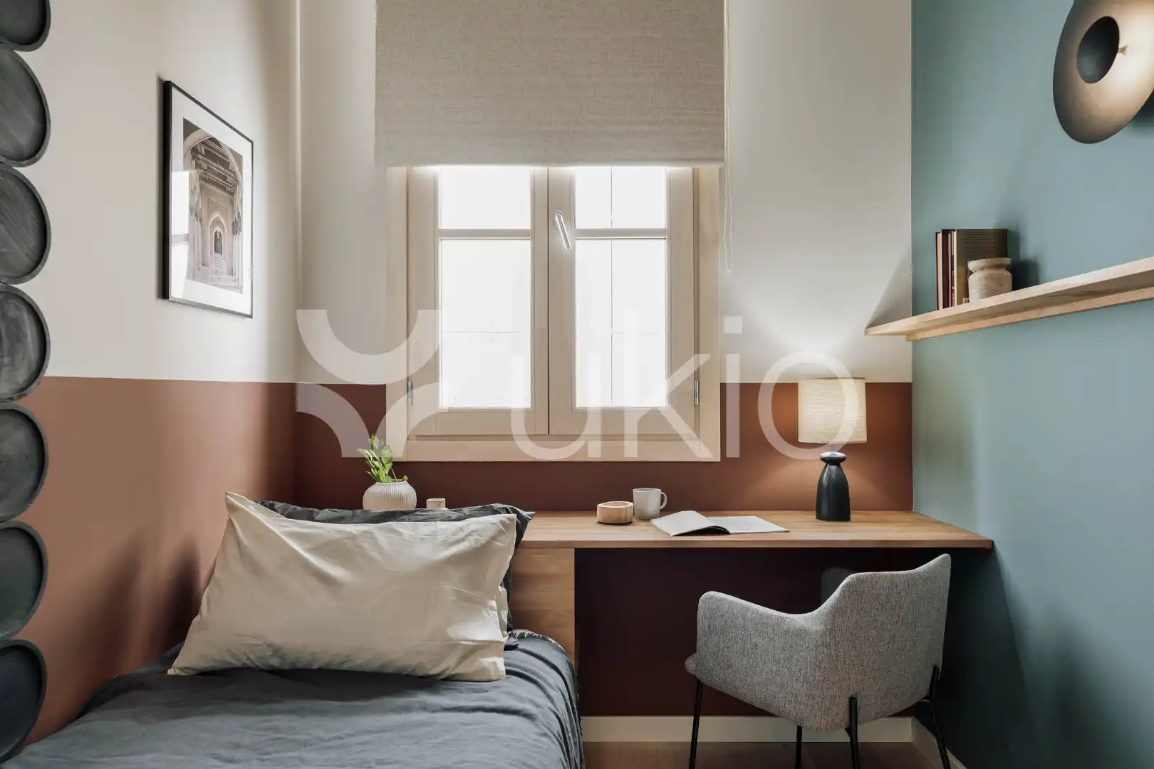 Habitación de Apartamento de alquiler en Barcelona con Aire acondicionado, Calefacción y Amueblado