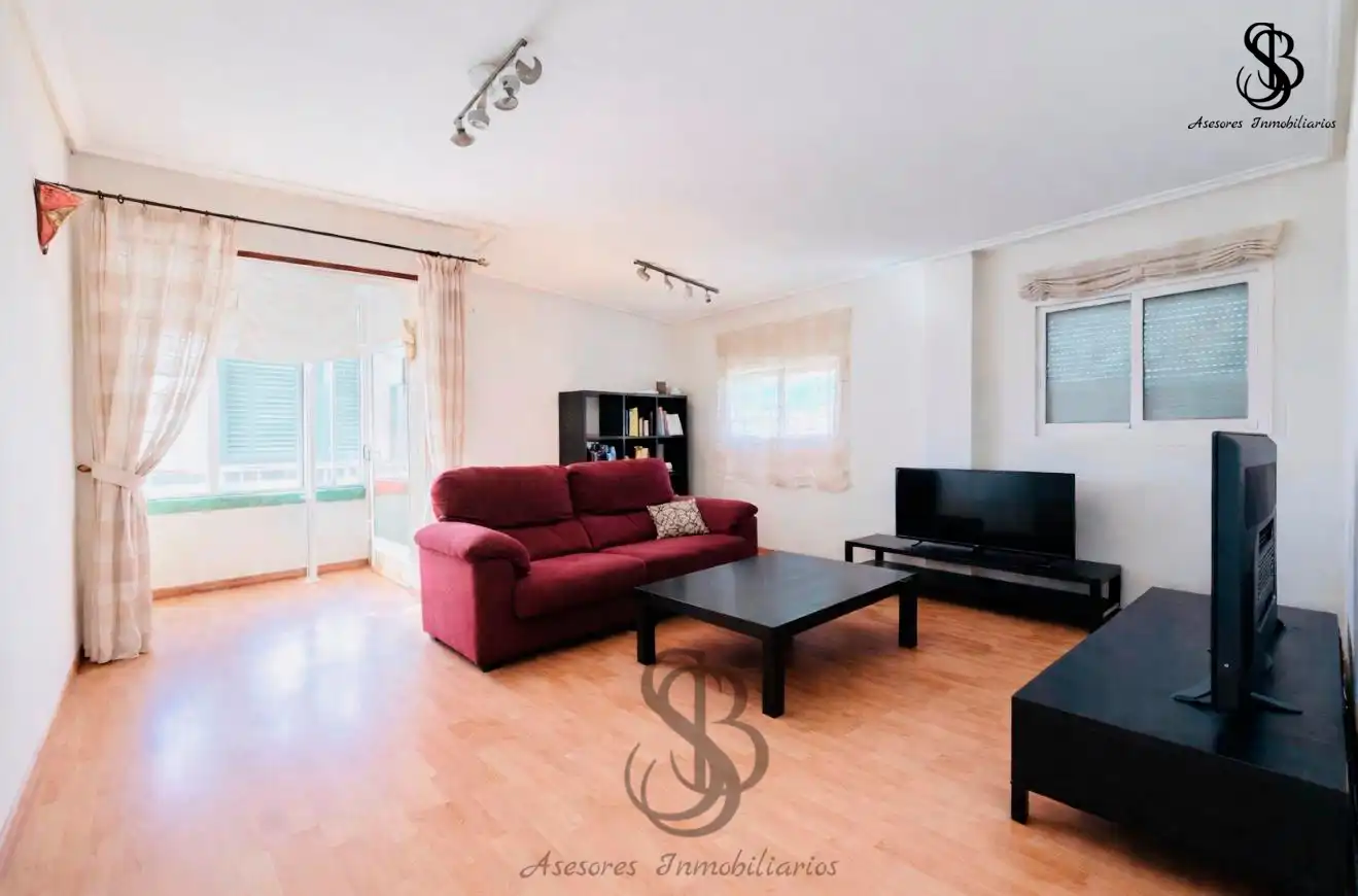 Living room of Flat for sale in Alicante / Alacant  with Air Conditioner, Heating and Parquet flooring