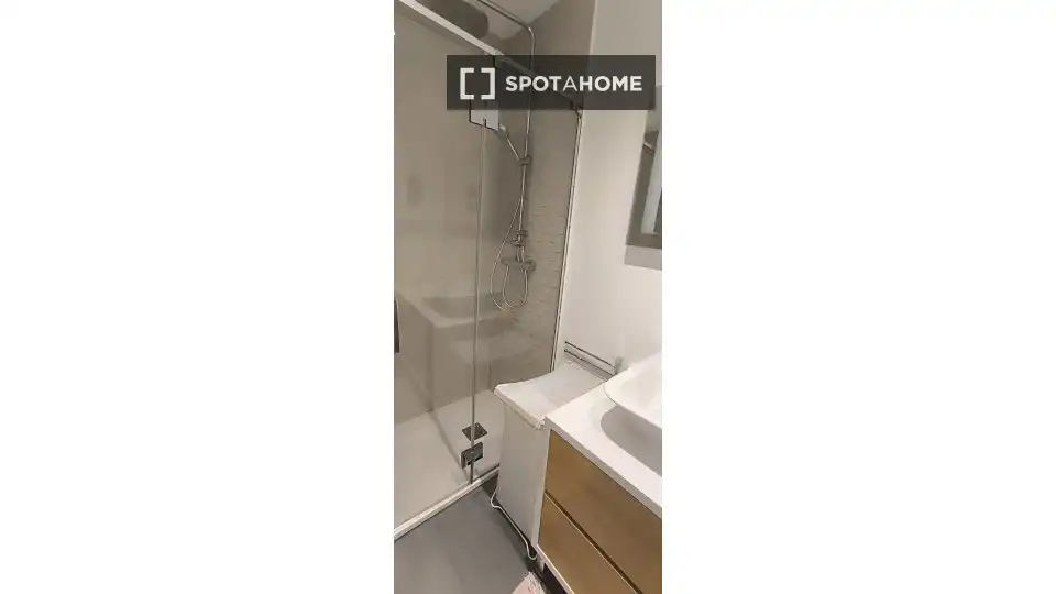 Bathroom of Flat for rent in Madrid  with Air Conditioner, Heating and Furnished
