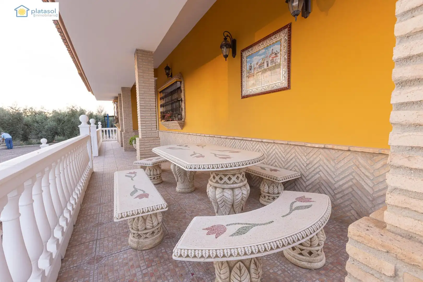 Terraza de Finca rústica en venta en Chucena con Aire acondicionado, Calefacción y Jardín privado