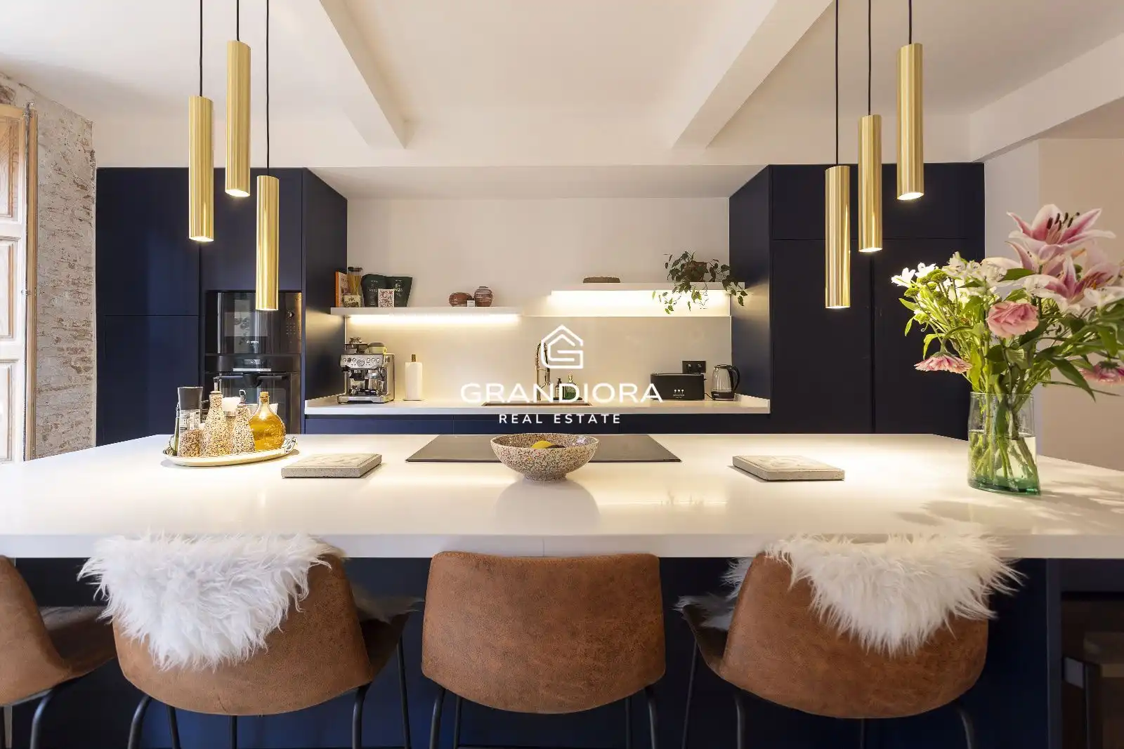 Kitchen of Flat for rent in Barcelona  with Air Conditioner