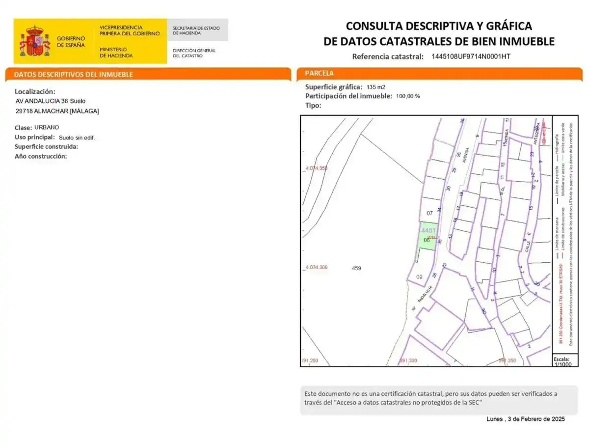 Residencial en venda en Almáchar