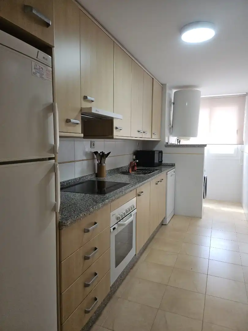 Cocina de Piso en venta en La Manga del Mar Menor con Jardín privado, Terraza y Piscina
