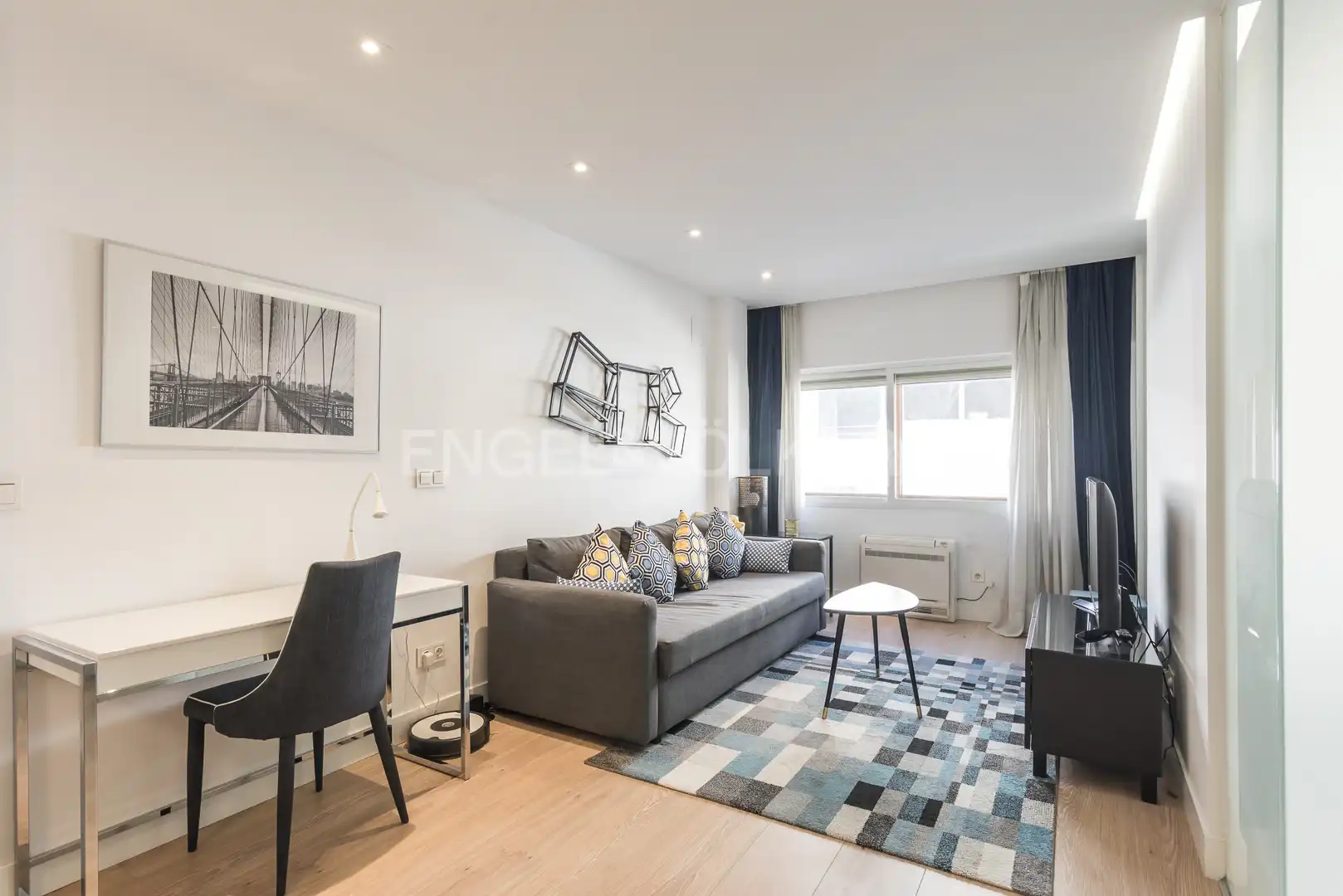 Sala de estar de Piso de alquiler en Madrid con Aire acondicionado, Calefacción y Amueblado