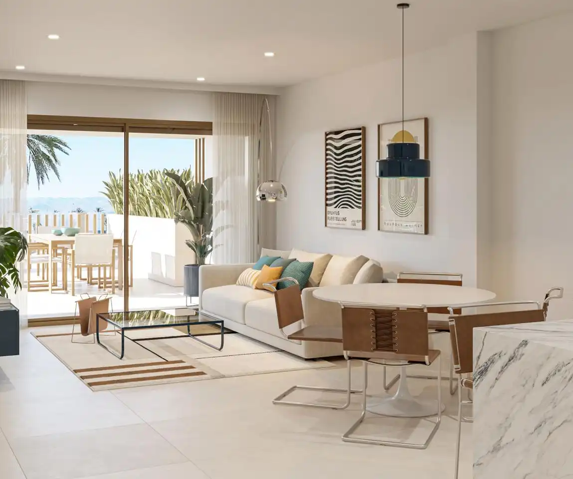 Wohnzimmer von Wohnung zum Verkauf in Garrucha mit Klimaanlage und Terrasse