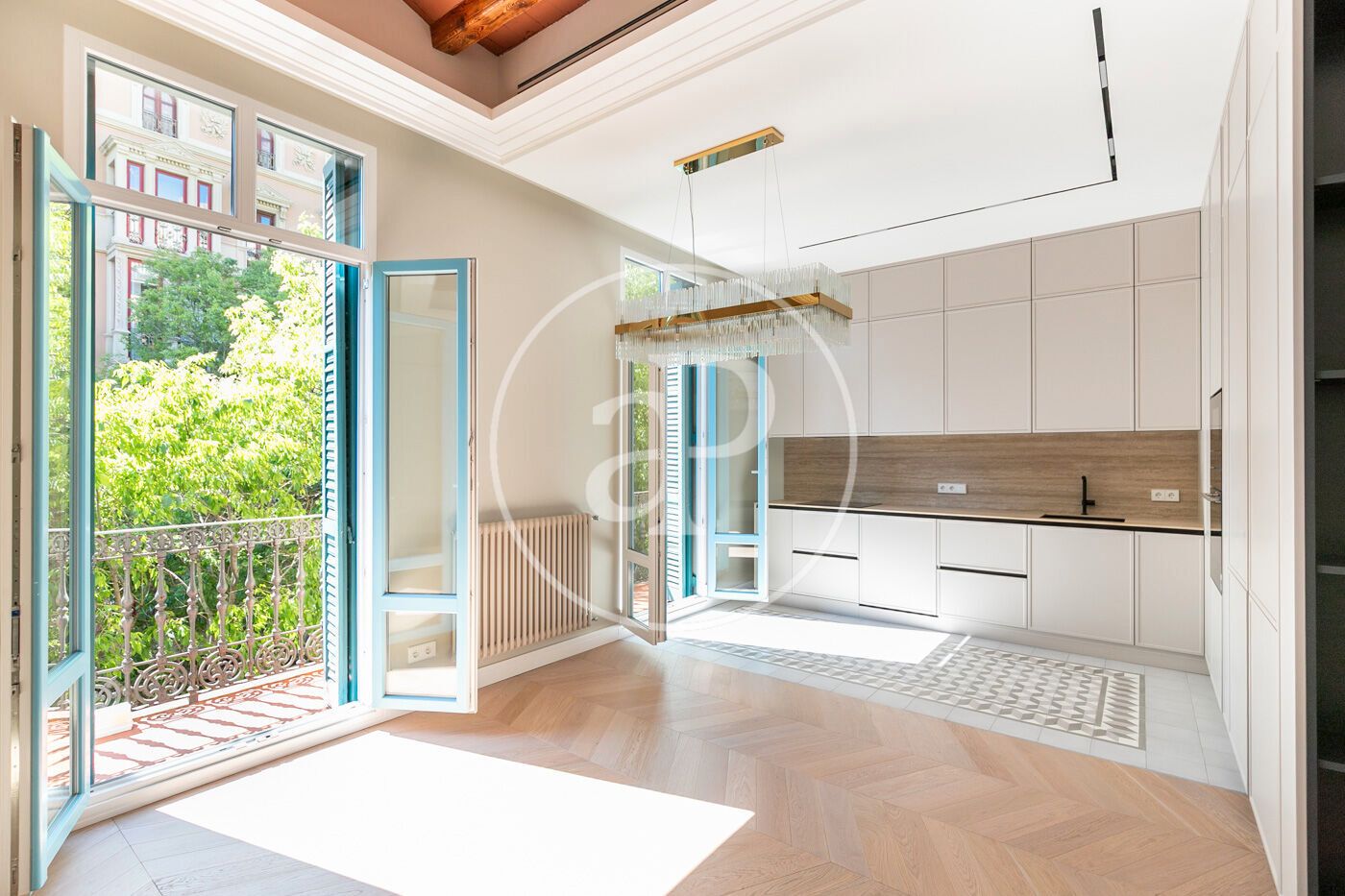 Kitchen of Flat for sale in  Barcelona Capital  with Air Conditioner, Heating and Balcony