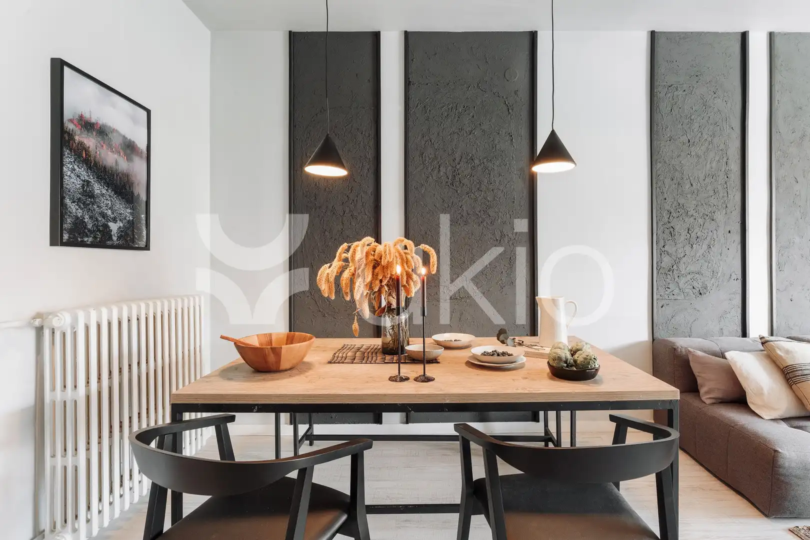 Menjador de Apartament de lloguer en Barcelona amb Aire condicionat, Calefacció i Terrassa