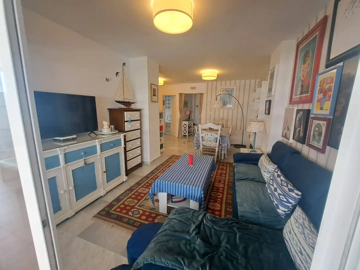 Wohnzimmer von Wohnung zur Miete in Marbella mit Heizung, Möbliert und Ofen