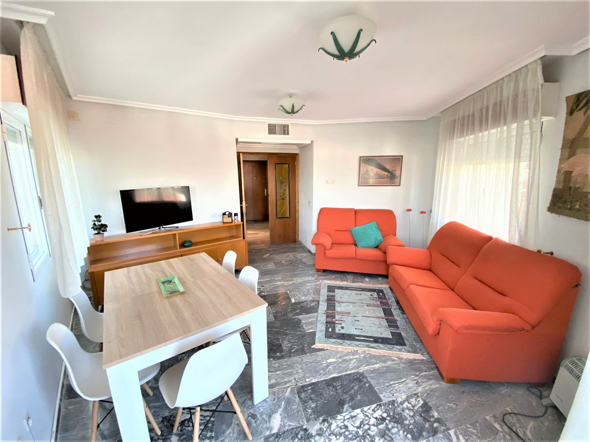 Living room of Flat to rent in Cáceres Capital  with Air Conditioner, Terrace and Furnished