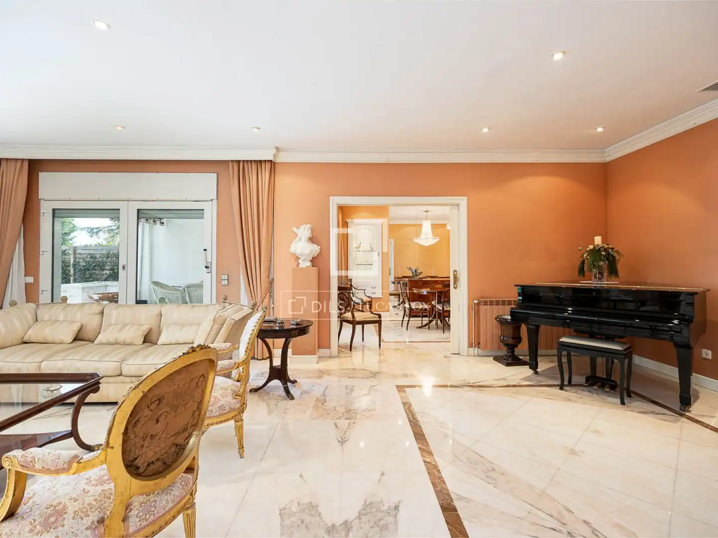 Sala de estar de Casa o chalet en venta en Barcelona con Aire acondicionado, Terraza y Trastero