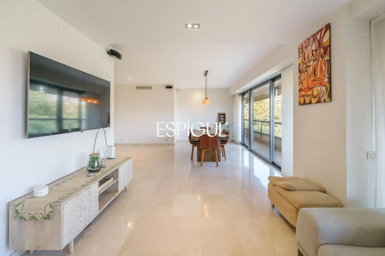 Sala de estar de Piso de alquiler en Barcelona con Aire acondicionado, Calefacción y Terraza