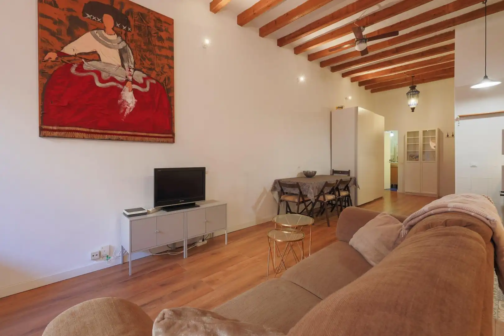 Sala de estar de Loft en venta en Barcelona con Aire acondicionado, Parquet y Terraza