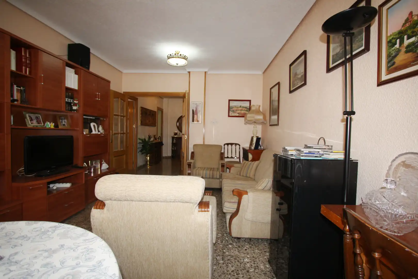 Living room of Flat for sale in  Albacete Capital  with Air Conditioner, Heating and Storage room