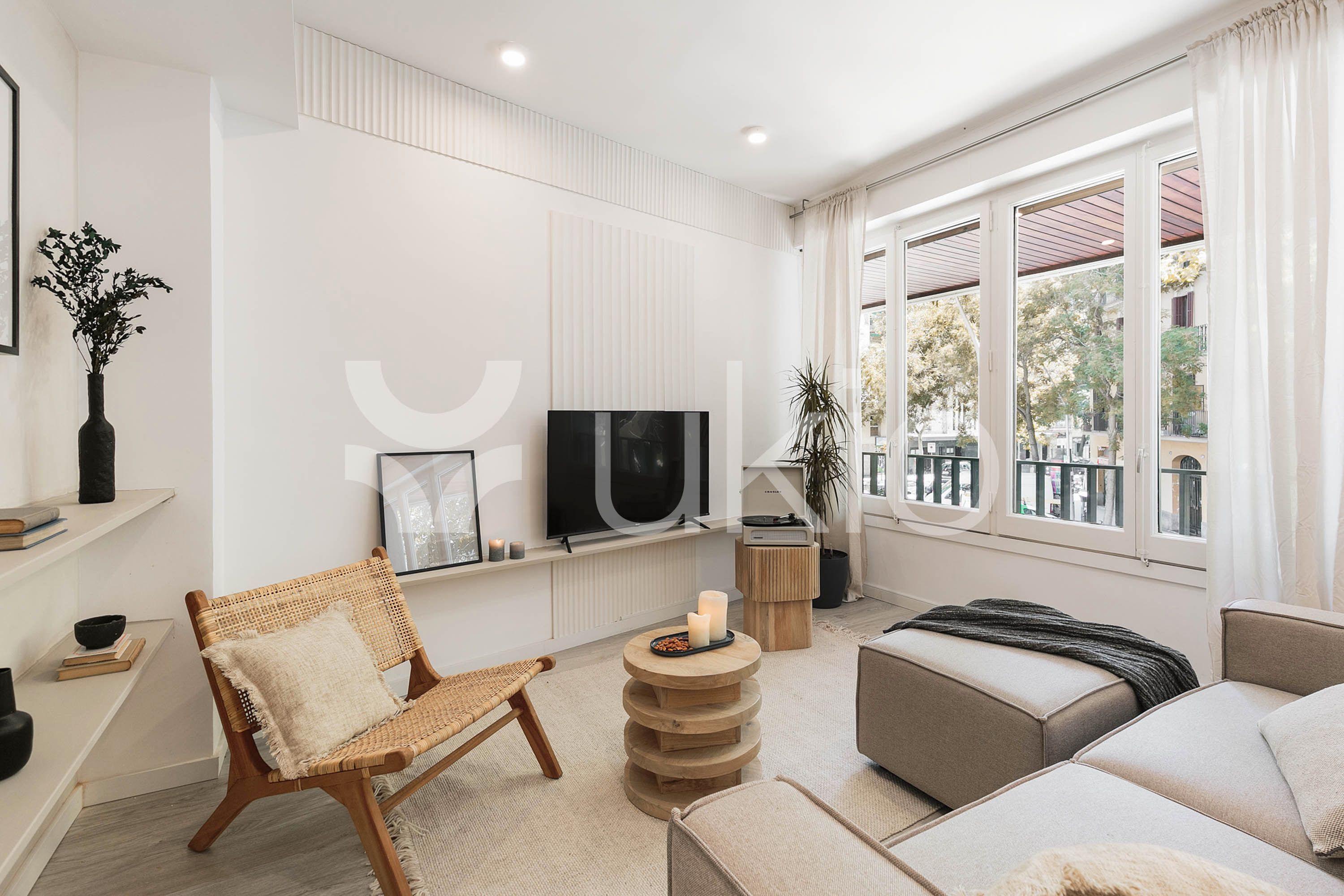 Living room of Apartment to rent in  Barcelona Capital  with Air Conditioner, Heating and Furnished
