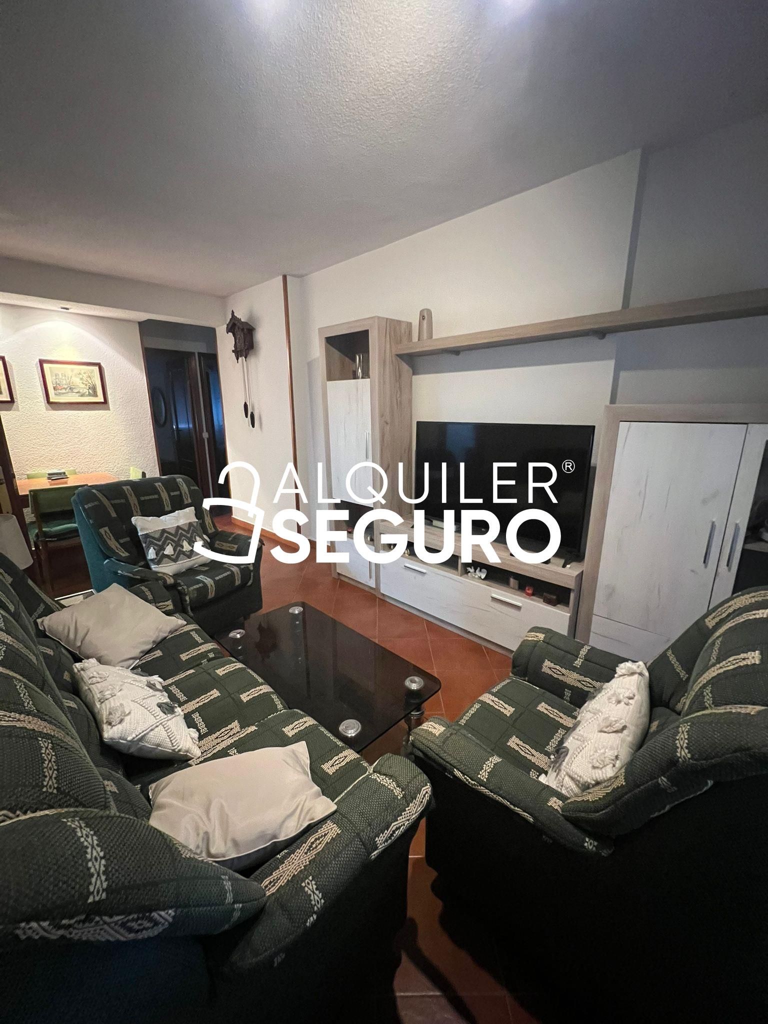 Sala d'estar de Pis de lloguer en  Madrid Capital amb Calefacció i Moblat