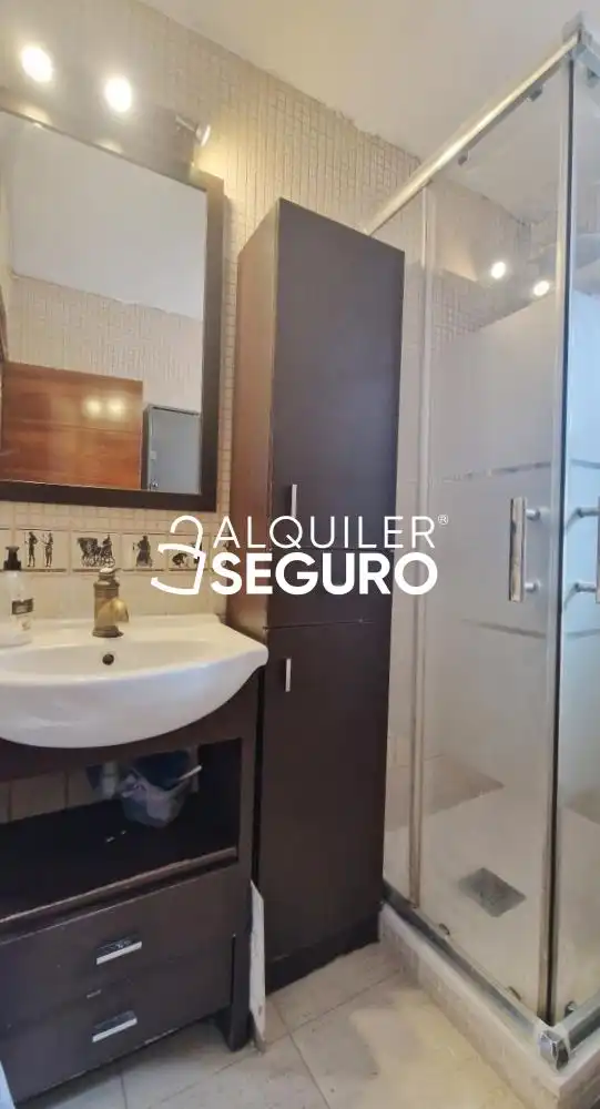Bathroom of Flat for rent in Madrid  with Air Conditioner, Heating and Furnished