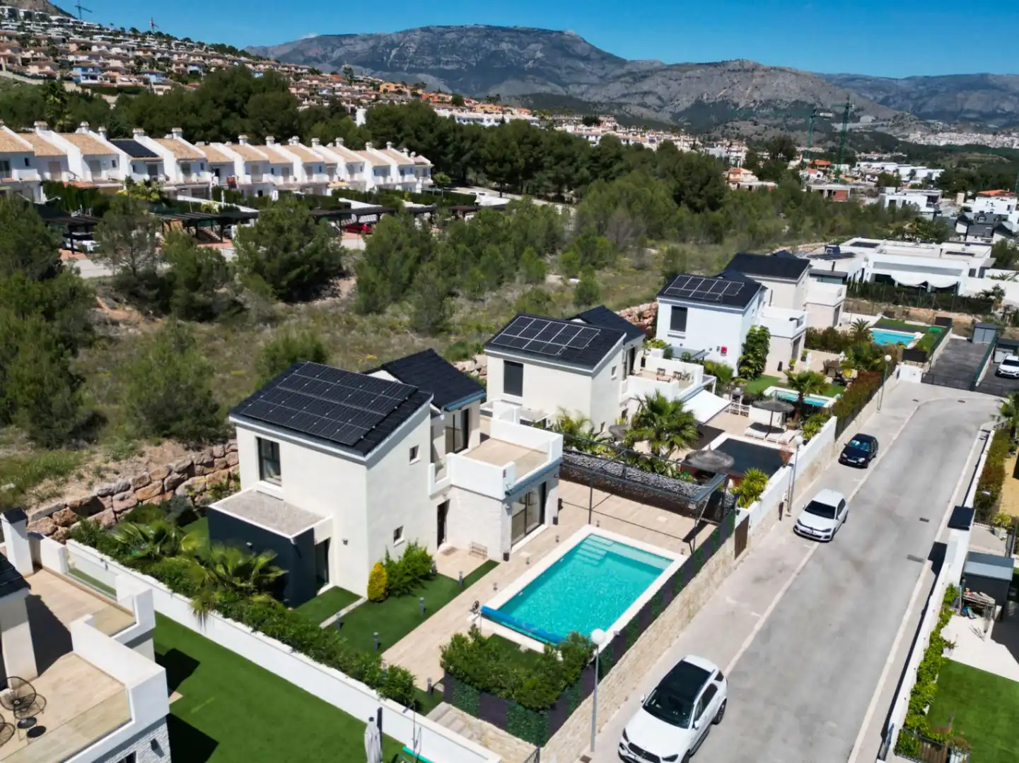 Vista exterior de Casa o chalet en venta en Polop con Aire acondicionado, Jardín privado y Terraza