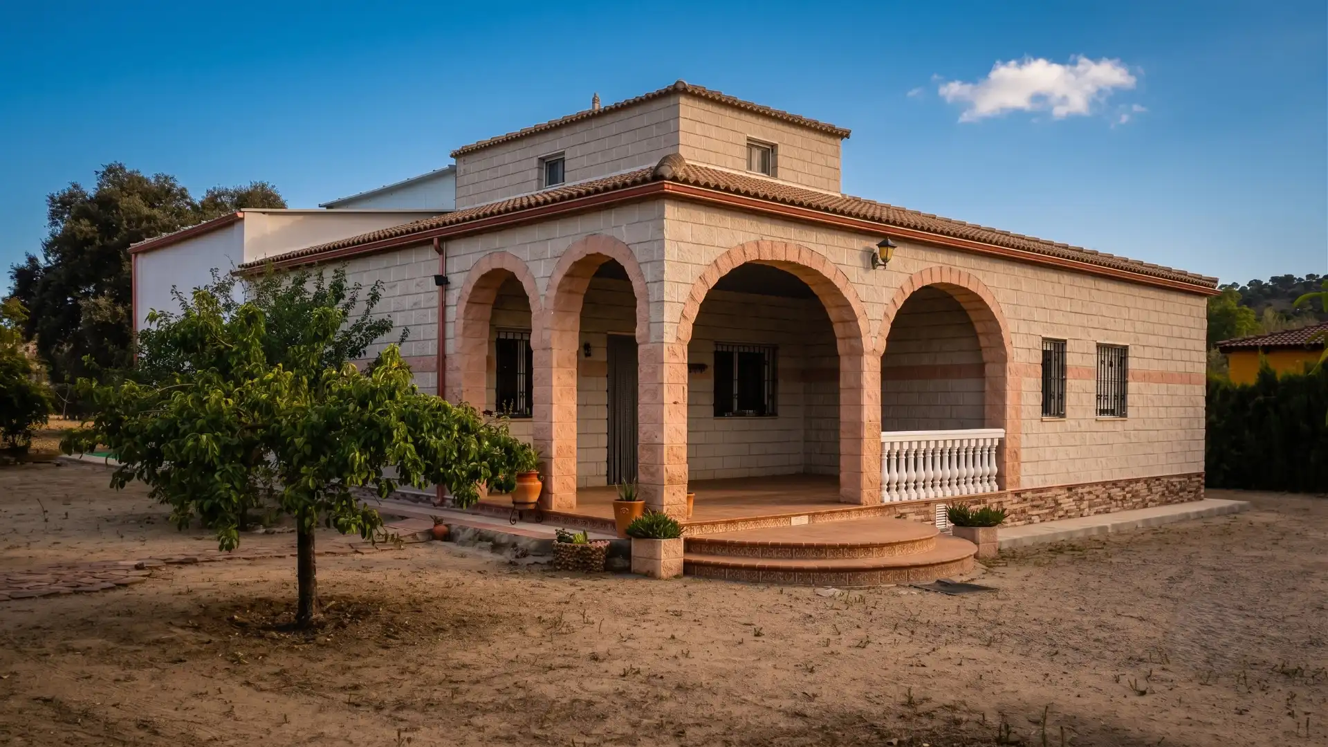Vista exterior de Casa o chalet en venta en Linares con Calefacción, Jardín privado y Amueblado