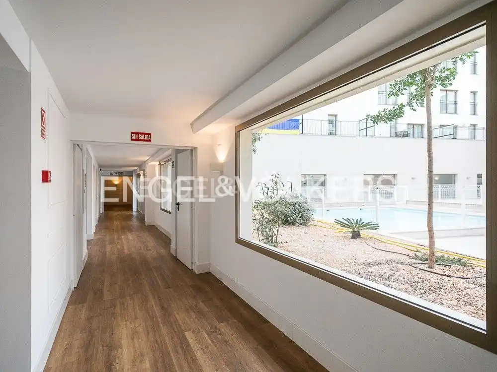 Wohnung zur Miete in Valencia mit Klimaanlage, Heizung und Privatgarten
