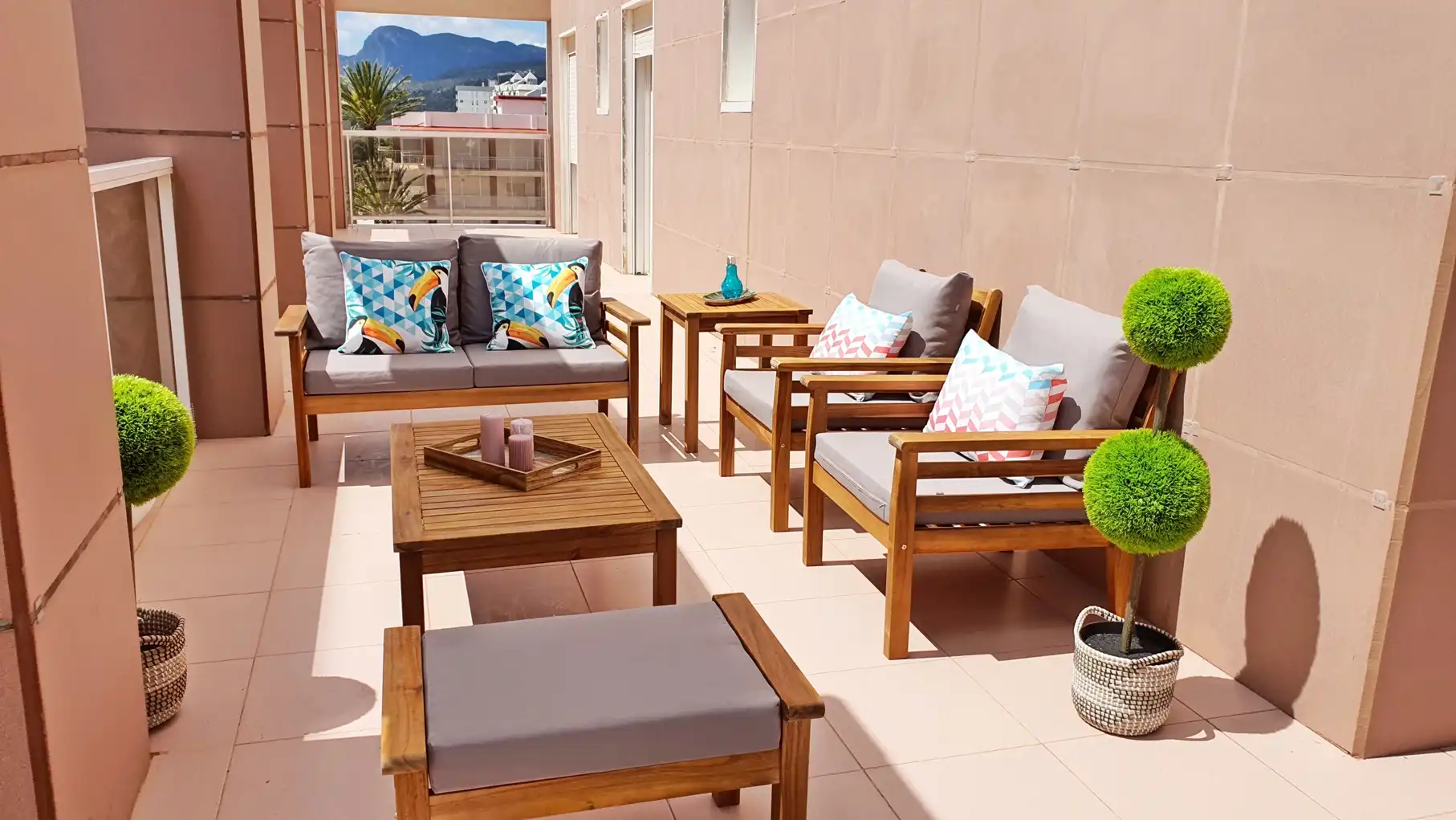 Terrasse von Wohnungen zur Miete in Gandia mit Terrasse, Möbliert und Ofen