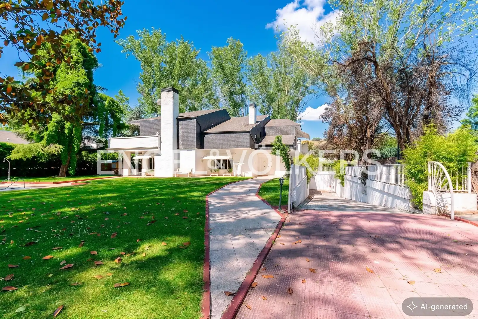 Vista exterior de Casa o xalet en venda en Villanueva de la Cañada amb Aire condicionat, Calefacció i Jardí privat