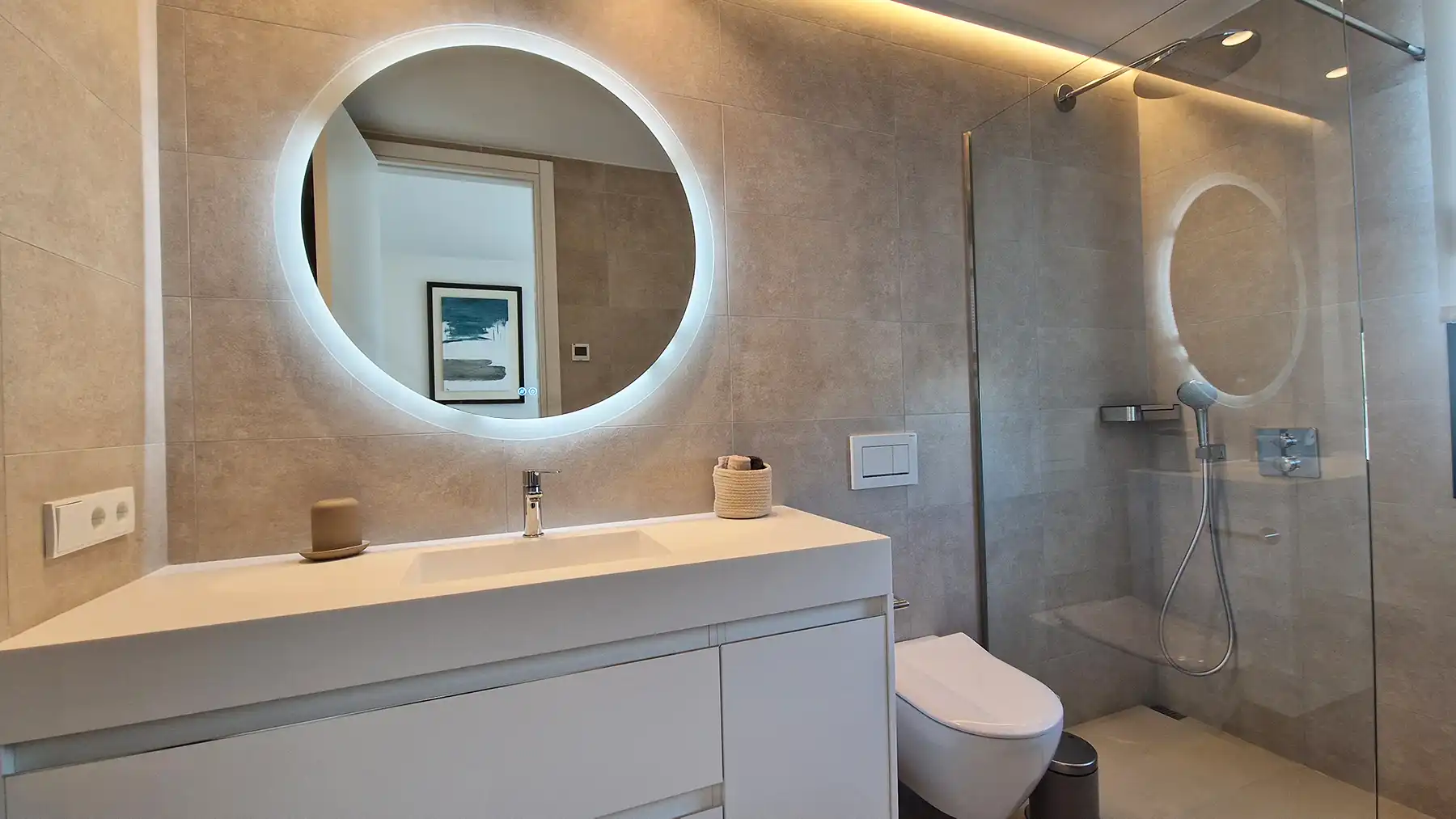 Baño de Casa o chalet en venta en Mijas con Aire acondicionado, Jardín privado y Terraza