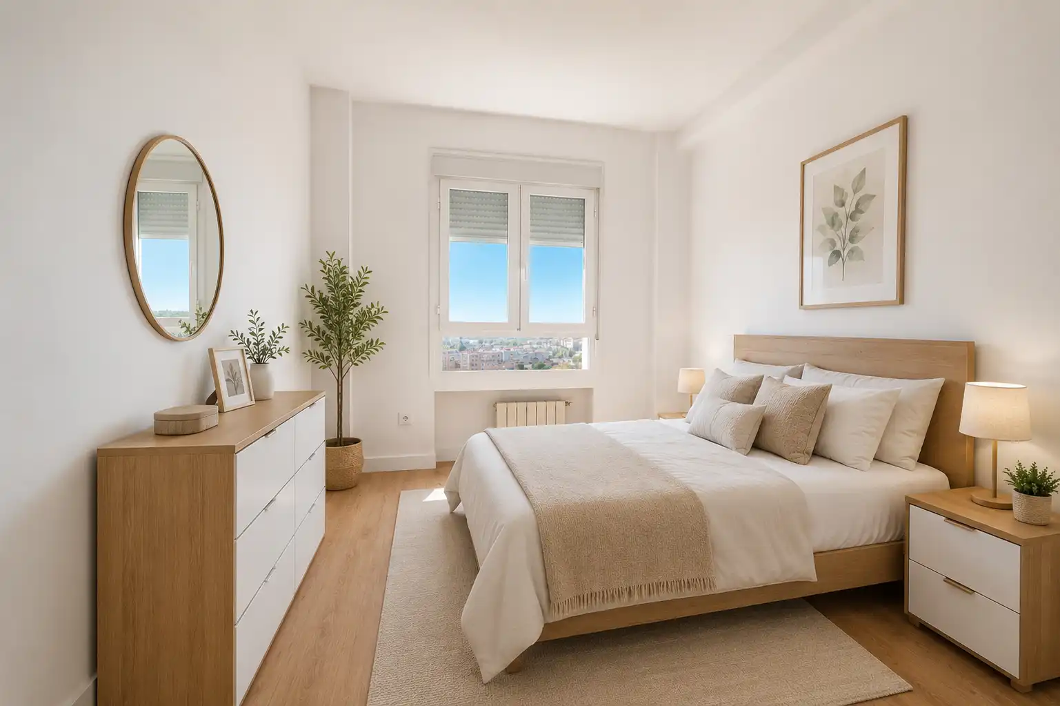 Bedroom of Flat for sale in Madrid  with Heating, Parquet flooring and Furnished