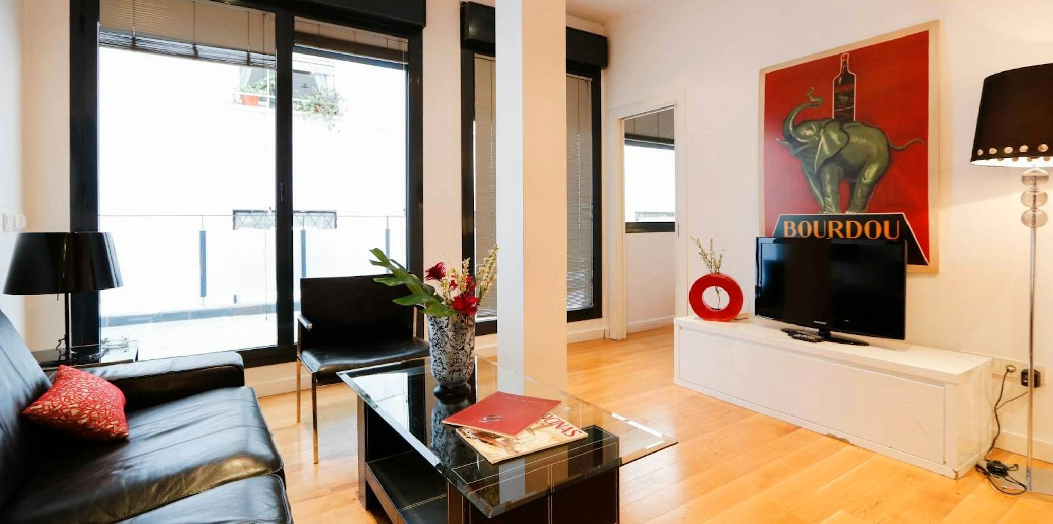 Sala de estar de Piso de alquiler en  Madrid Capital con Aire acondicionado, Calefacción y Amueblado