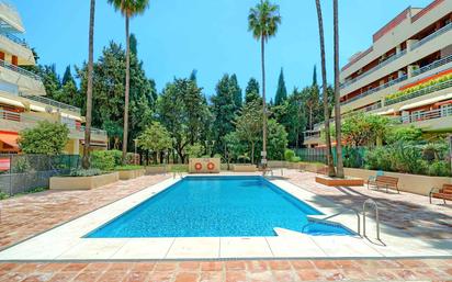 Garden of Apartment for sale in Marbella  with Air Conditioner and Swimming Pool