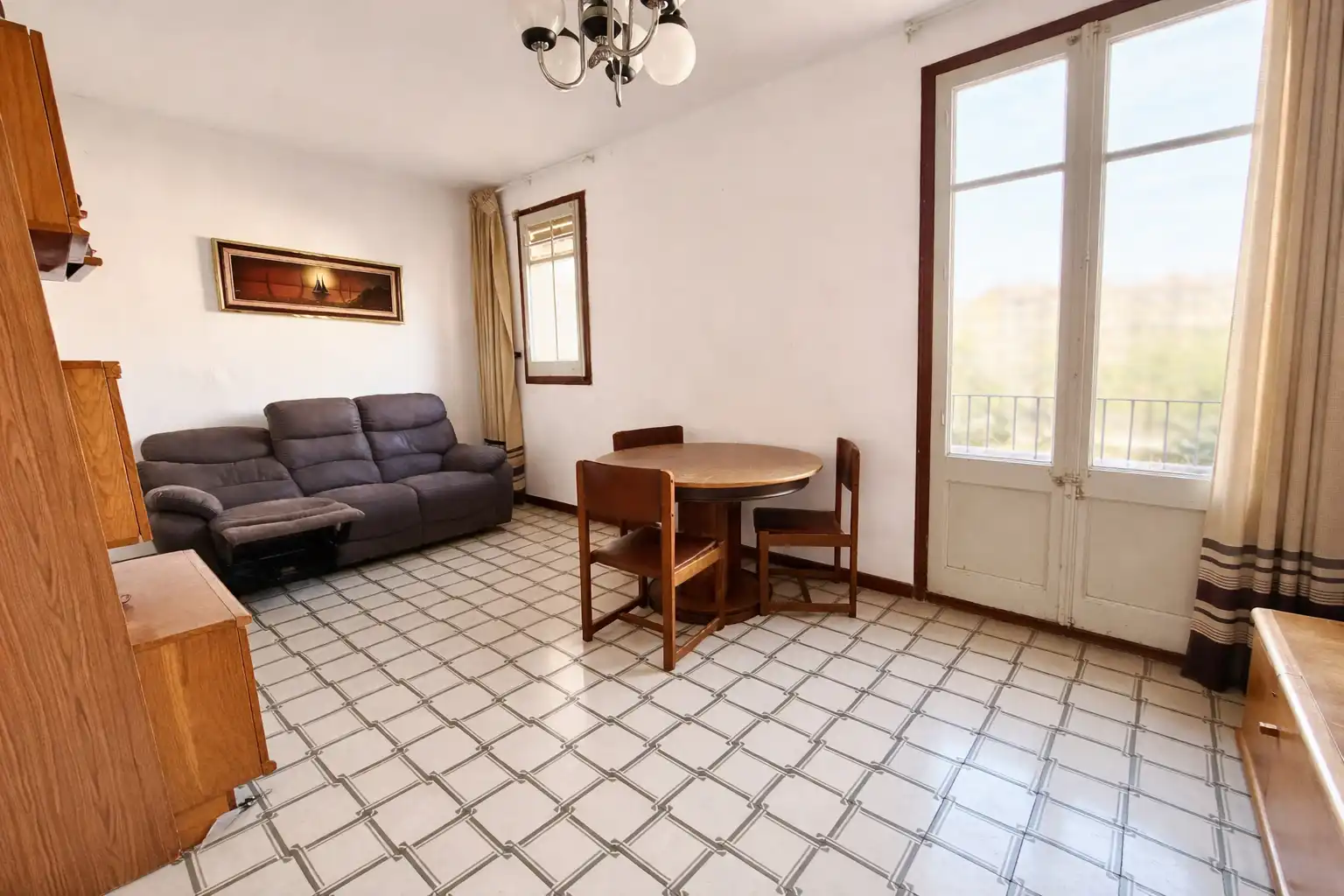 Sala de estar de Piso en venta en Barcelona con Balcón