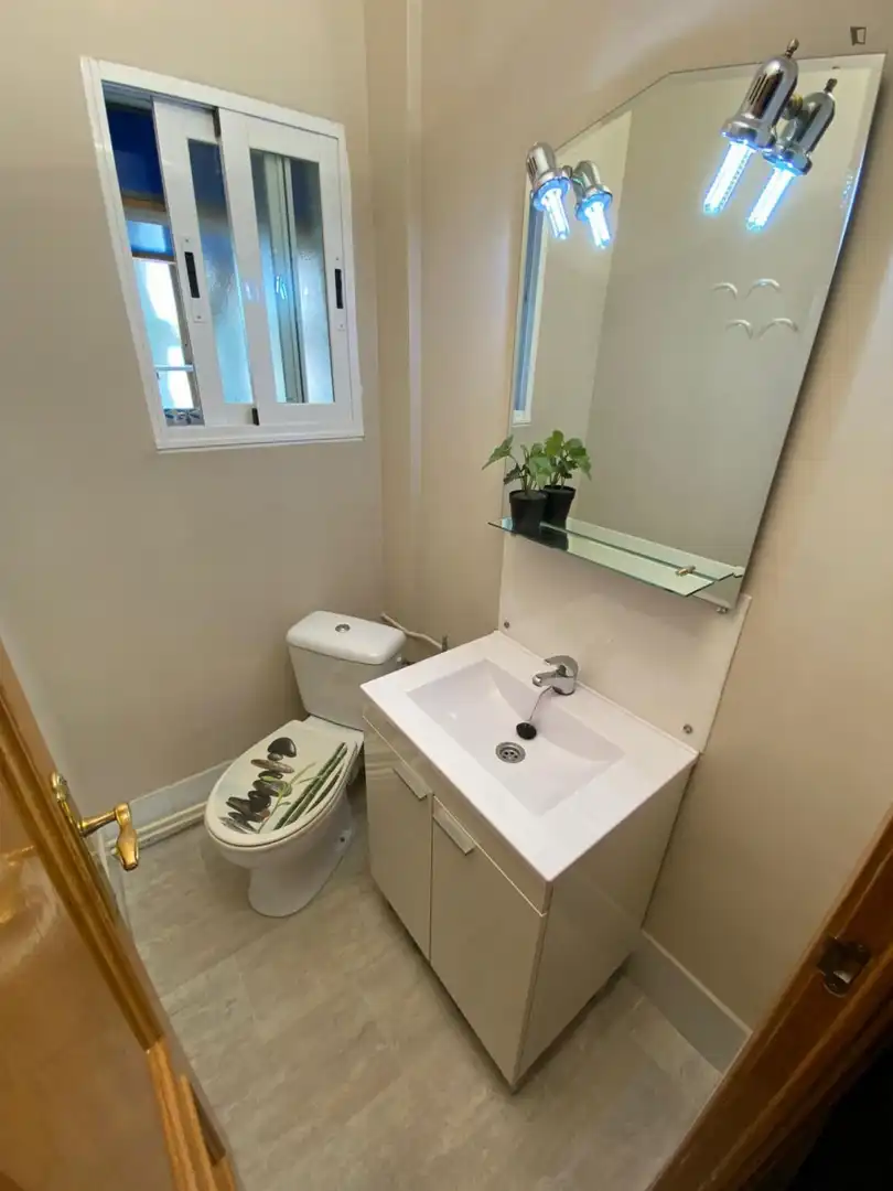 Bany de Apartament per a compartir en Fuenlabrada amb Calefacció, Moblat i Microones