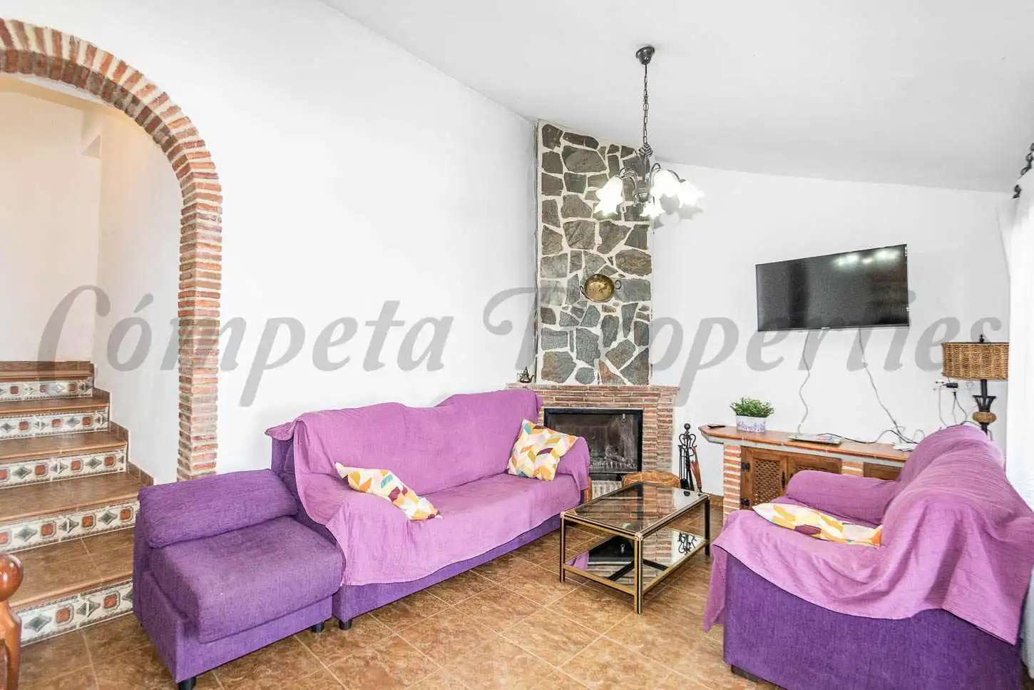 Sala de estar de Finca rústica en venta en Torrox con Jardín privado, Terraza y Trastero