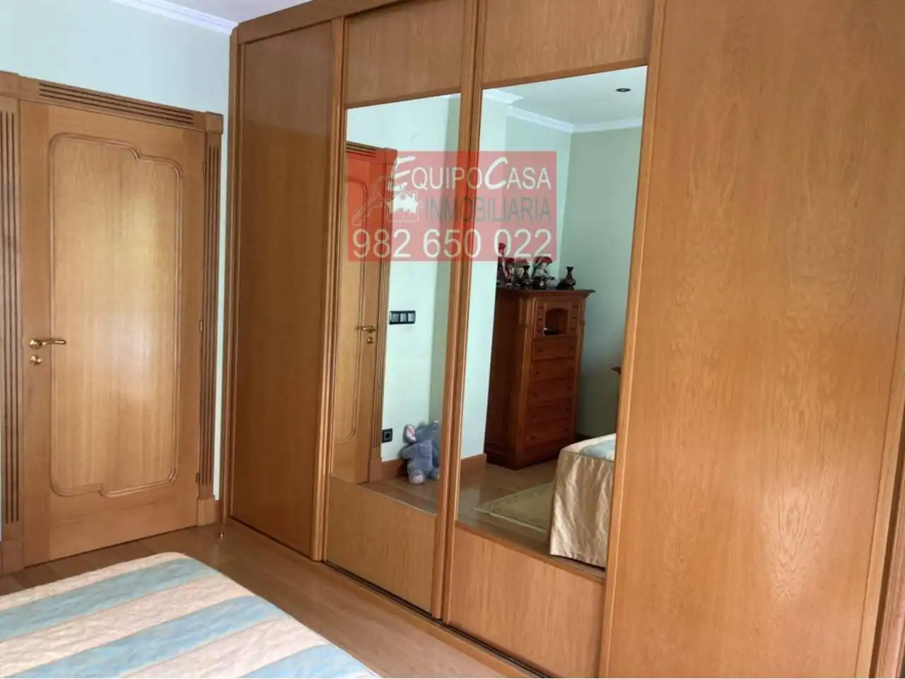 Schlafzimmer von Einfamilien-Reihenhaus zum Verkauf in Lugo mit Heizung, Privatgarten und Parkett